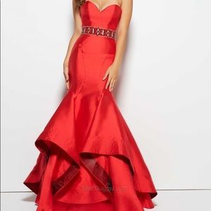 Red mac duggul dress